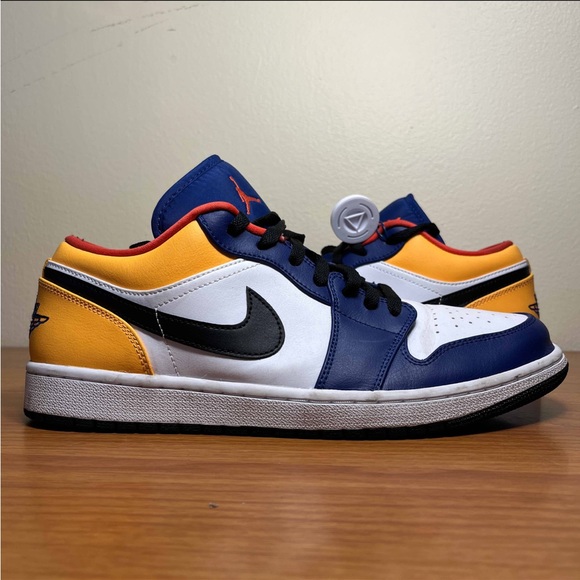 Jordan Low White Royal Yellow